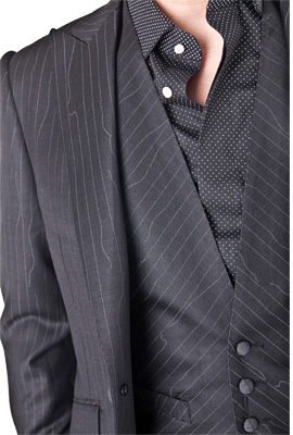 Model 4. Single breasted 2 buttons 3 piece suit