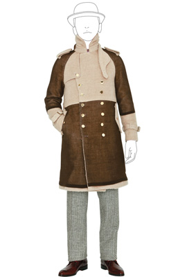 Model 16. Double breasted trench coat