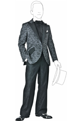 Model 2. Single breasted 1 button jacket + Trousers