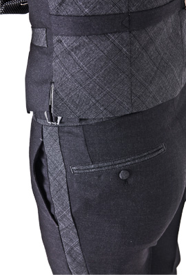 Model 3. Single breasted 1 button 3 piece suit